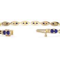 Marquise Shape Eternity Link Bracelet