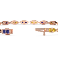 Marquise Shape Eternity Link Bracelet
