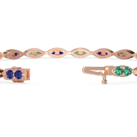 Marquise Shape Eternity Link Bracelet
