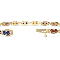 Marquise Shape Eternity Link Bracelet