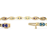 Marquise Shape Eternity Link Bracelet