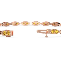 Marquise Shape Eternity Link Bracelet