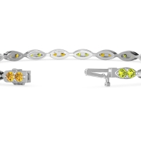 Marquise Shape Eternity Link Bracelet