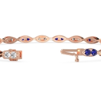 Marquise Shape Eternity Link Bracelet