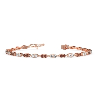 Marquise Shape Eternity Link Bracelet