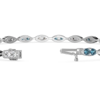 Marquise Shape Eternity Link Bracelet