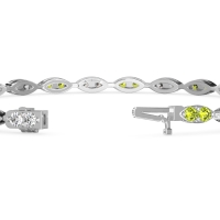 Marquise Shape Eternity Link Bracelet