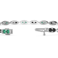 Marquise Shape Eternity Link Bracelet