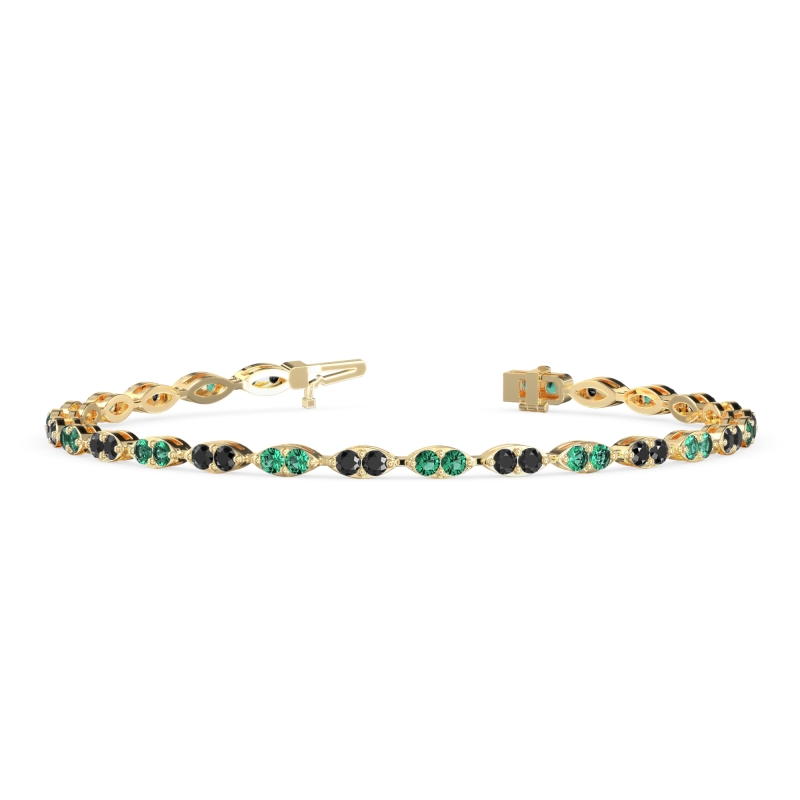 Marquise Shape Eternity Link Bracelet