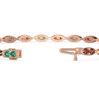 Marquise Shape Eternity Link Bracelet