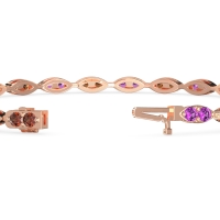 Marquise Shape Eternity Link Bracelet