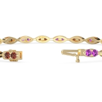 Marquise Shape Eternity Link Bracelet