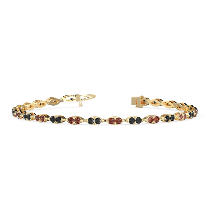 Marquise Shape Eternity Link Bracelet