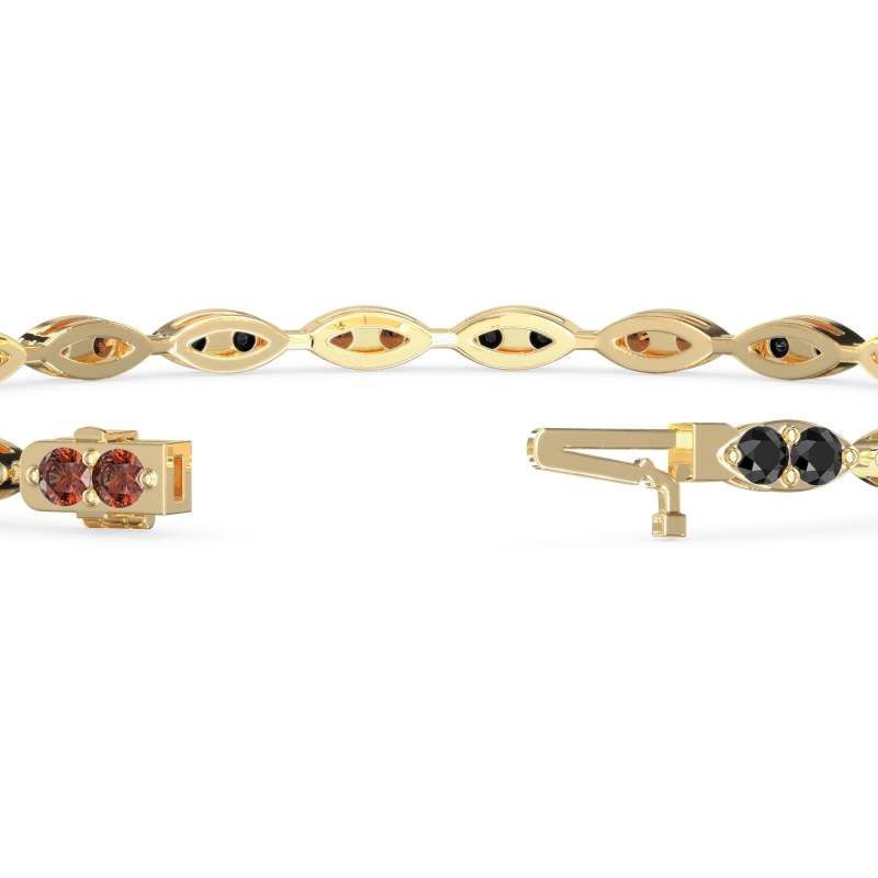 Marquise Shape Eternity Link Bracelet