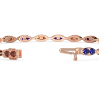 Marquise Shape Eternity Link Bracelet