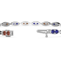 Marquise Shape Eternity Link Bracelet