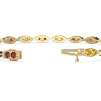 Marquise Shape Eternity Link Bracelet