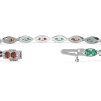 Marquise Shape Eternity Link Bracelet