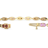 Marquise Shape Eternity Link Bracelet