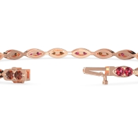 Marquise Shape Eternity Link Bracelet
