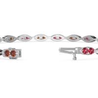 Marquise Shape Eternity Link Bracelet