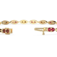 Marquise Shape Eternity Link Bracelet