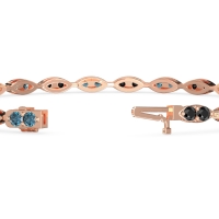 Marquise Shape Eternity Link Bracelet