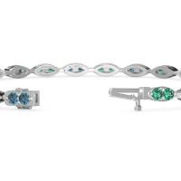 Marquise Shape Eternity Link Bracelet