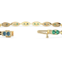 Marquise Shape Eternity Link Bracelet