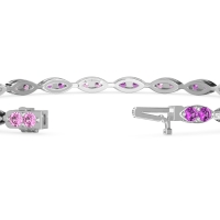 Marquise Shape Eternity Link Bracelet