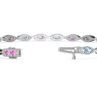 Marquise Shape Eternity Link Bracelet