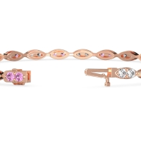 Marquise Shape Eternity Link Bracelet