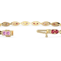 Marquise Shape Eternity Link Bracelet