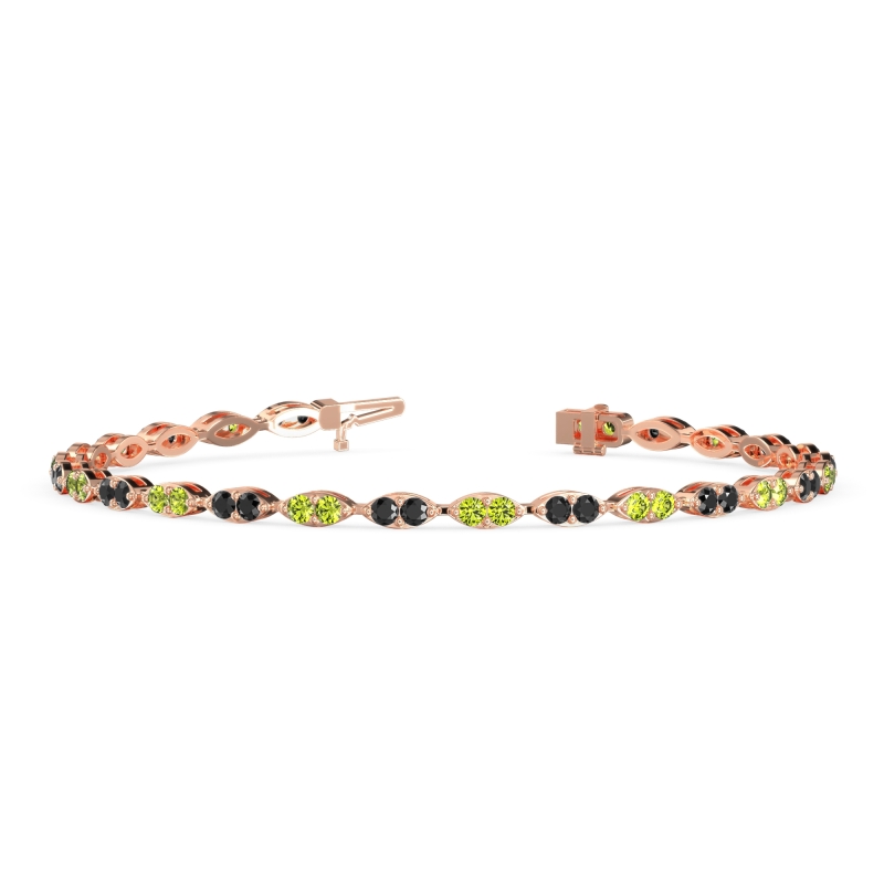 Marquise Shape Eternity Link Bracelet