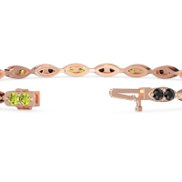 Marquise Shape Eternity Link Bracelet