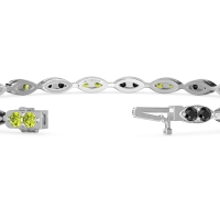 Marquise Shape Eternity Link Bracelet