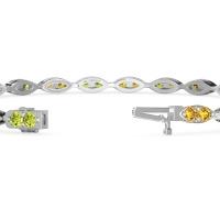Marquise Shape Eternity Link Bracelet