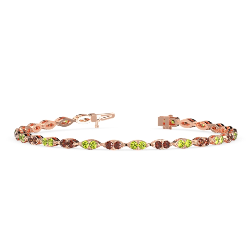 Marquise Shape Eternity Link Bracelet