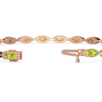 Marquise Shape Eternity Link Bracelet