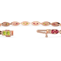 Marquise Shape Eternity Link Bracelet