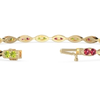 Marquise Shape Eternity Link Bracelet