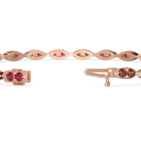 Marquise Shape Eternity Link Bracelet