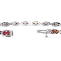 Marquise Shape Eternity Link Bracelet