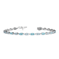 Marquise Shape Eternity Link Bracelet