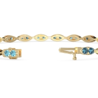 Marquise Shape Eternity Link Bracelet