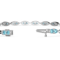 Marquise Shape Eternity Link Bracelet