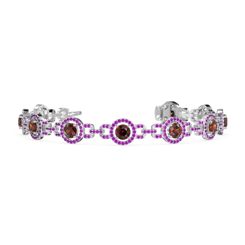 Fashion Gemstone Halo Bracelet