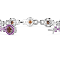 Fashion Gemstone Halo Bracelet