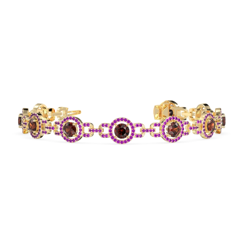 Fashion Gemstone Halo Bracelet