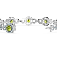 Fashion Gemstone Halo Bracelet